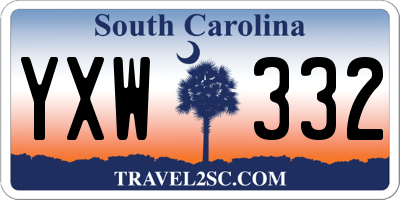 SC license plate YXW332