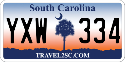 SC license plate YXW334