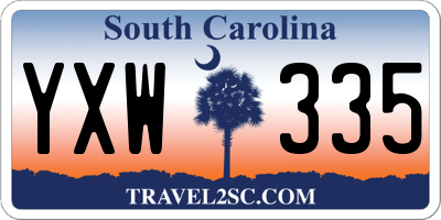 SC license plate YXW335