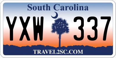 SC license plate YXW337