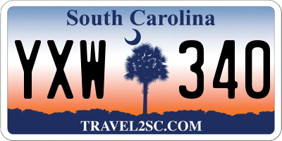 SC license plate YXW340