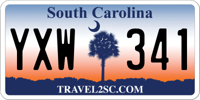 SC license plate YXW341