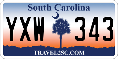 SC license plate YXW343