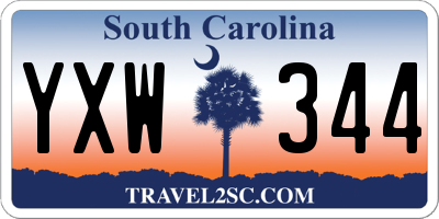 SC license plate YXW344