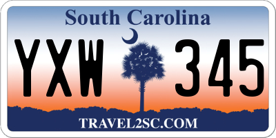 SC license plate YXW345