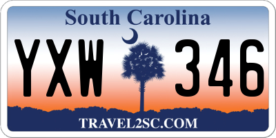 SC license plate YXW346