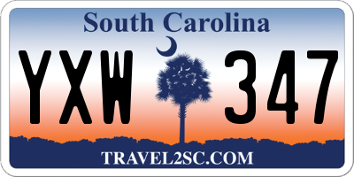 SC license plate YXW347
