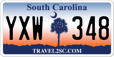 SC license plate YXW348