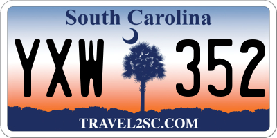 SC license plate YXW352