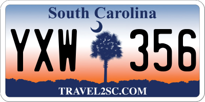 SC license plate YXW356