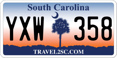 SC license plate YXW358