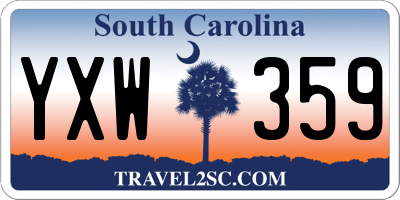 SC license plate YXW359