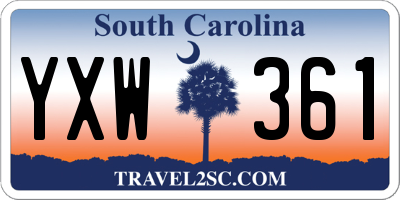 SC license plate YXW361