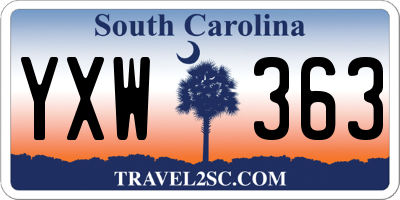SC license plate YXW363