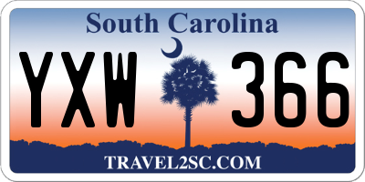SC license plate YXW366
