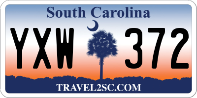 SC license plate YXW372