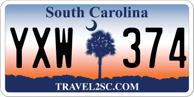 SC license plate YXW374