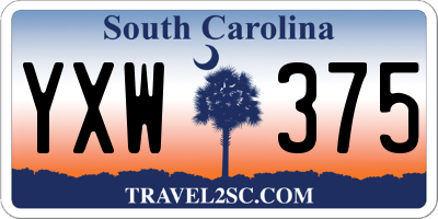 SC license plate YXW375
