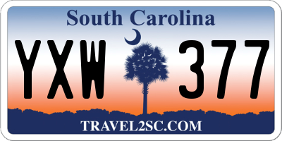 SC license plate YXW377
