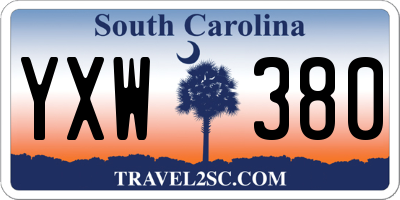SC license plate YXW380