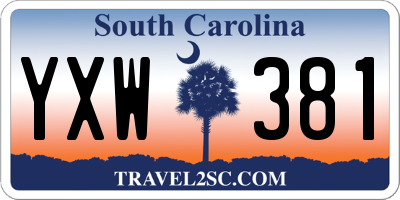 SC license plate YXW381