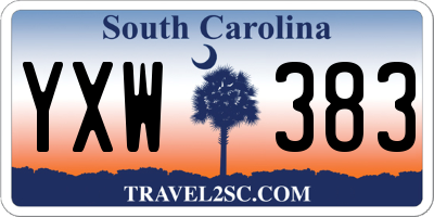 SC license plate YXW383
