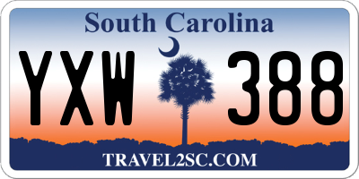 SC license plate YXW388