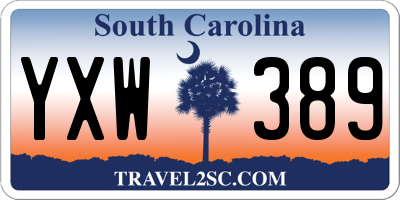 SC license plate YXW389