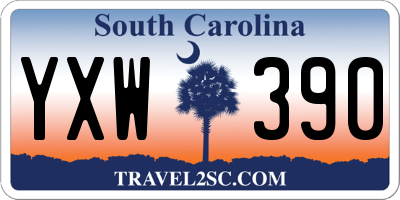 SC license plate YXW390
