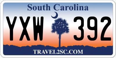 SC license plate YXW392