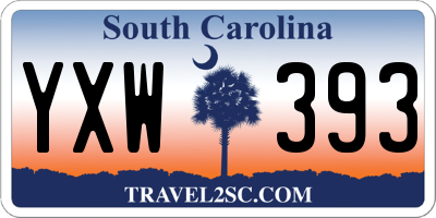 SC license plate YXW393