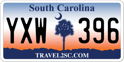 SC license plate YXW396