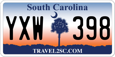 SC license plate YXW398