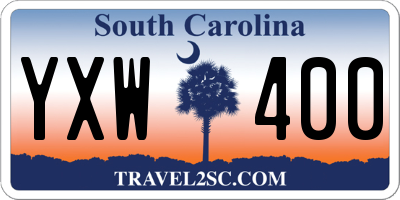 SC license plate YXW400