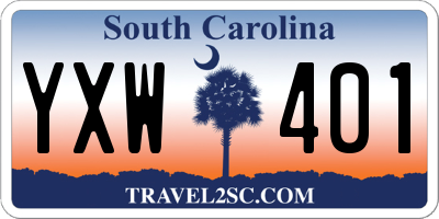 SC license plate YXW401