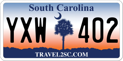 SC license plate YXW402
