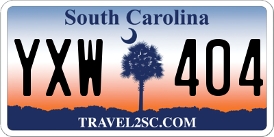 SC license plate YXW404