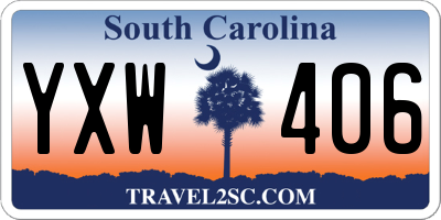 SC license plate YXW406