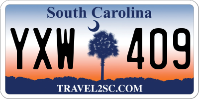 SC license plate YXW409