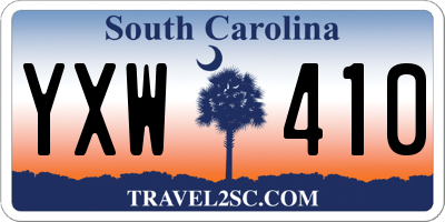 SC license plate YXW410