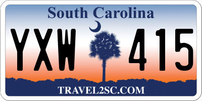 SC license plate YXW415