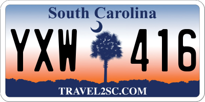 SC license plate YXW416