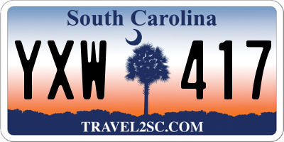 SC license plate YXW417