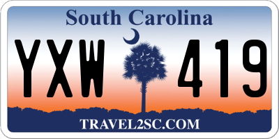 SC license plate YXW419