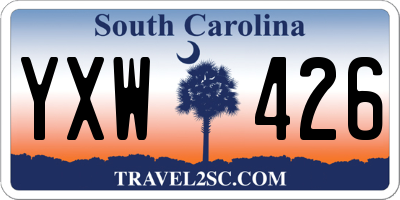 SC license plate YXW426