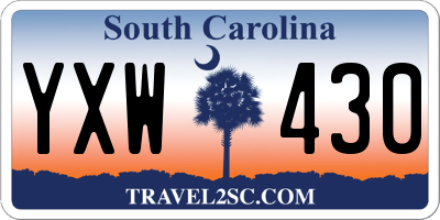 SC license plate YXW430