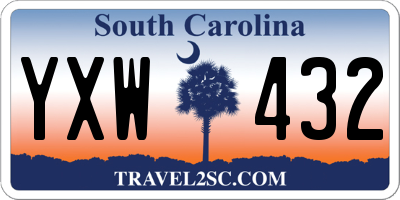 SC license plate YXW432