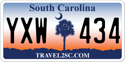 SC license plate YXW434