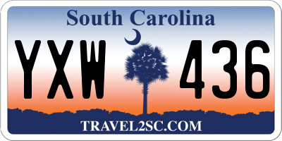 SC license plate YXW436