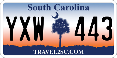 SC license plate YXW443